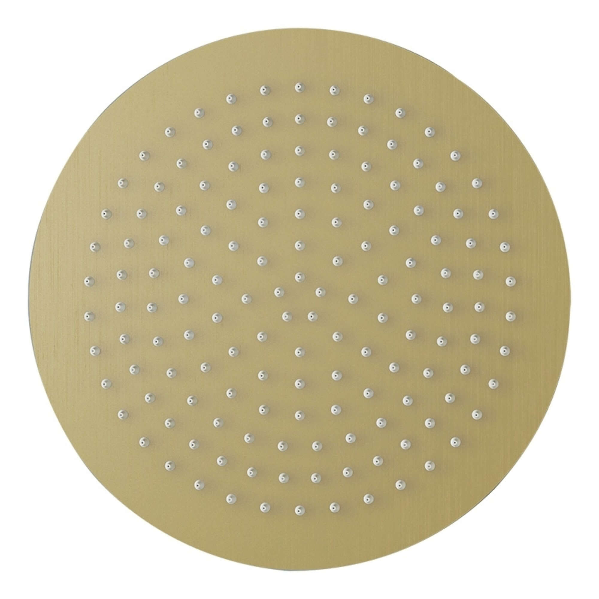 Buy Round ultra slim shower head stainless steel 400mm - brushed brass online UK
